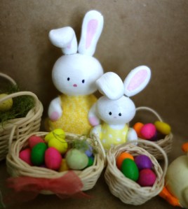 The little eggs were made from sculpey clay - see the blog about Rosie's Easter!